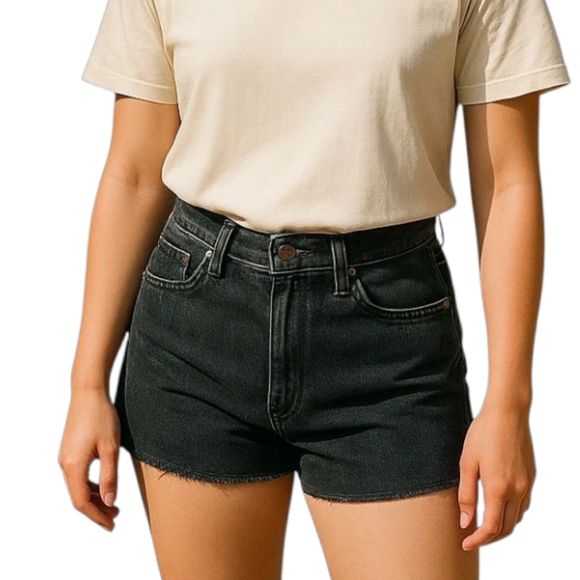 Levi's Pants - Levis Classic Black Denim Cut-Off Shorts Size 28